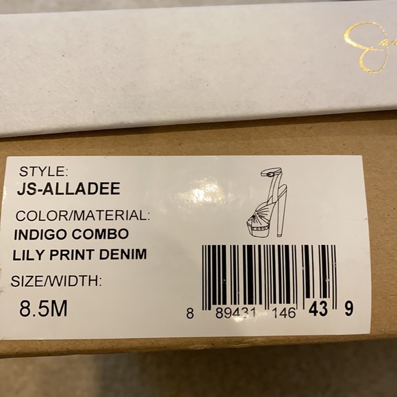 Jessica Simpson denim platform heel shoes - Picture 4 of 8